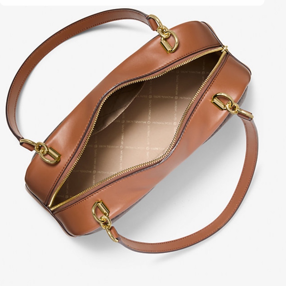 Michael Kors Cecilia Brown and Tan Shoulder Bag - Picture 4 of 9